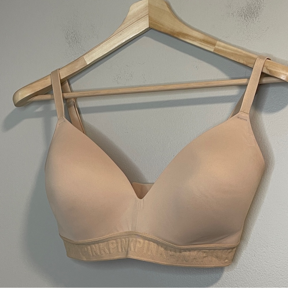 PINK Victoria's Secret Tan Seamless Bra Intimates